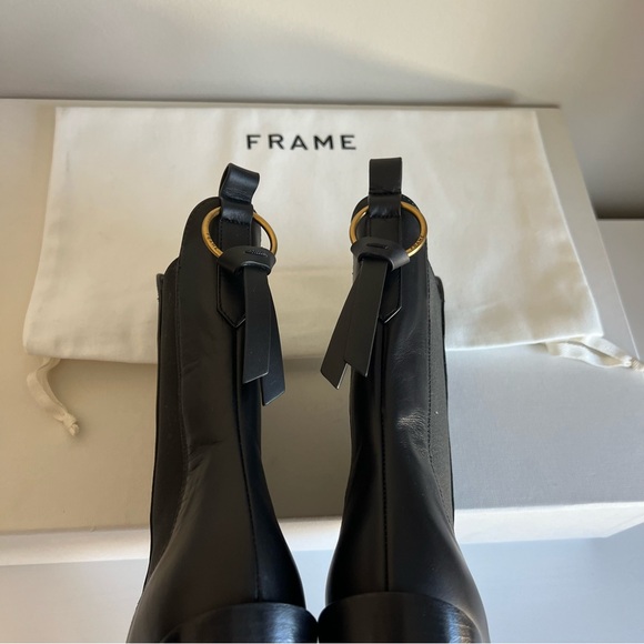 NIB FRAME Le Manhattan Chelsea boots in black size 38 - Picture 6 of 10